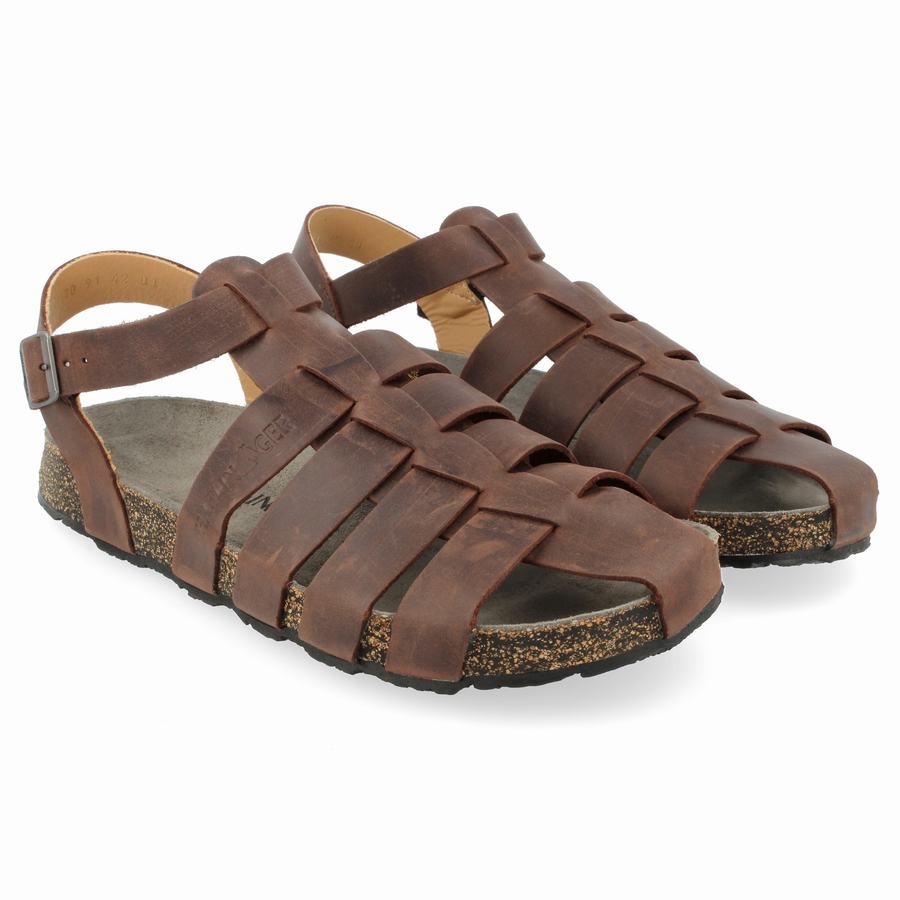 Haflinger Peter Unlined Sandaler Dame Brune | RFP1922MQ